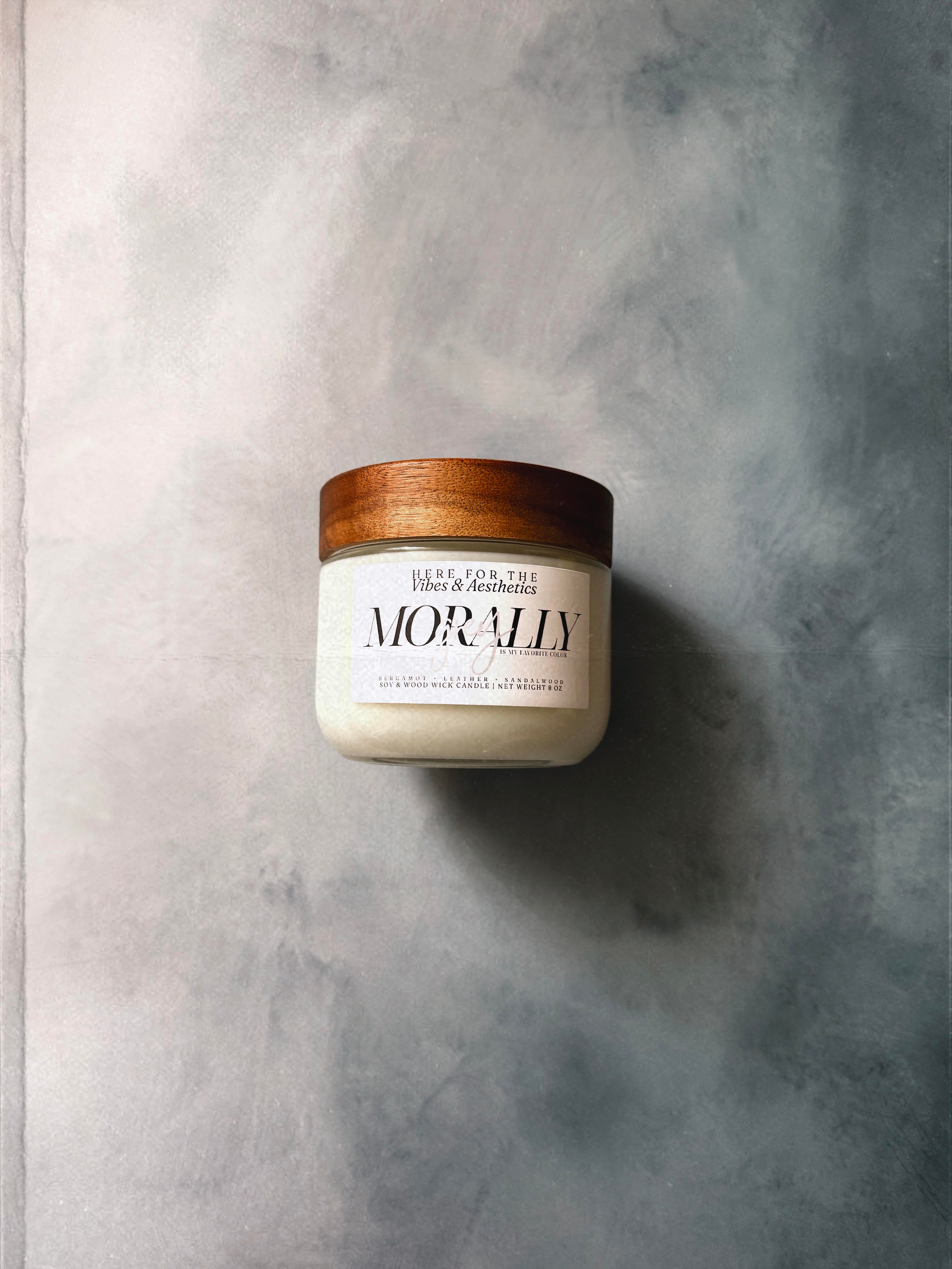 100% Soy Wax Candle | Morally Grey (8 oz)