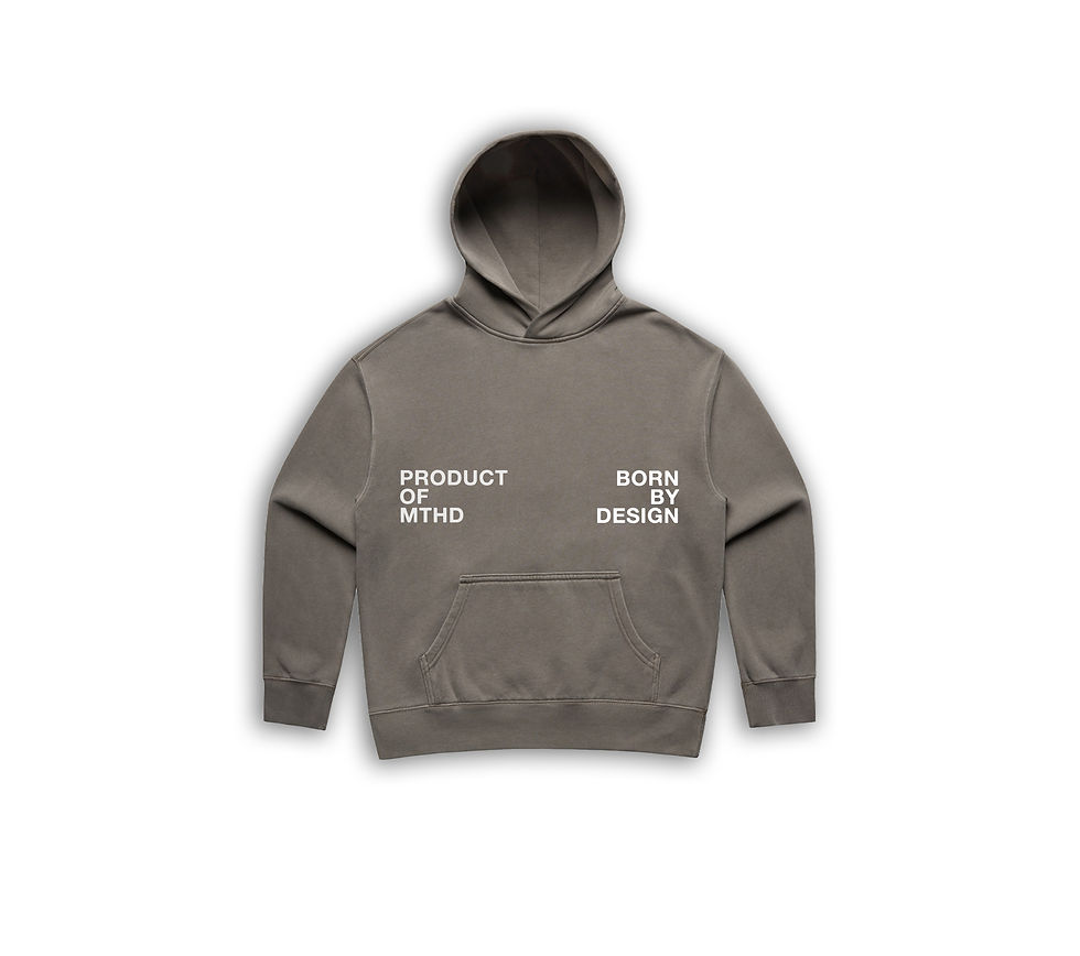 BORN BY DESIGN HEAVYWEIGHT OVERSIZED FADED HOODIE