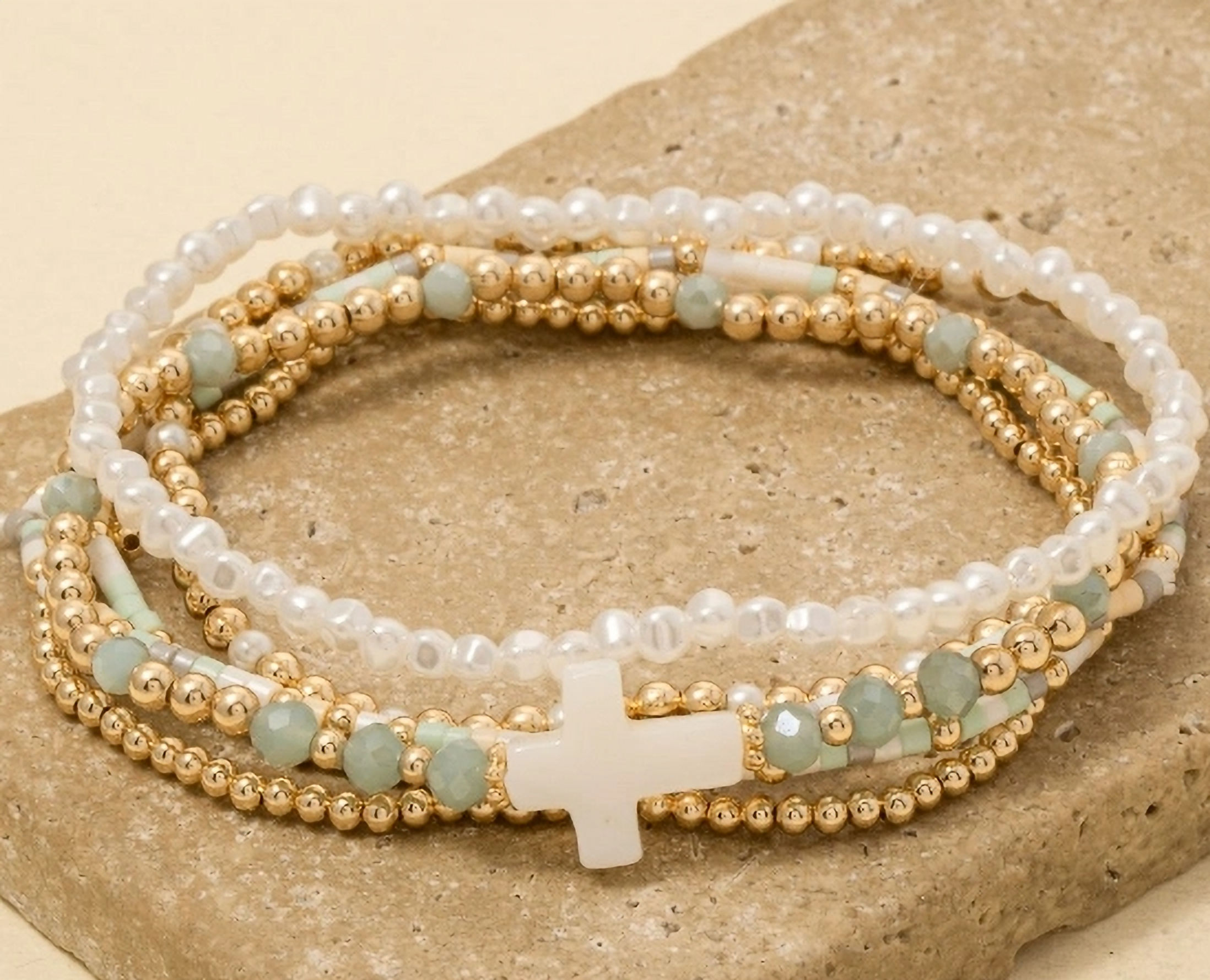 Faithfully Beaded Bracelet