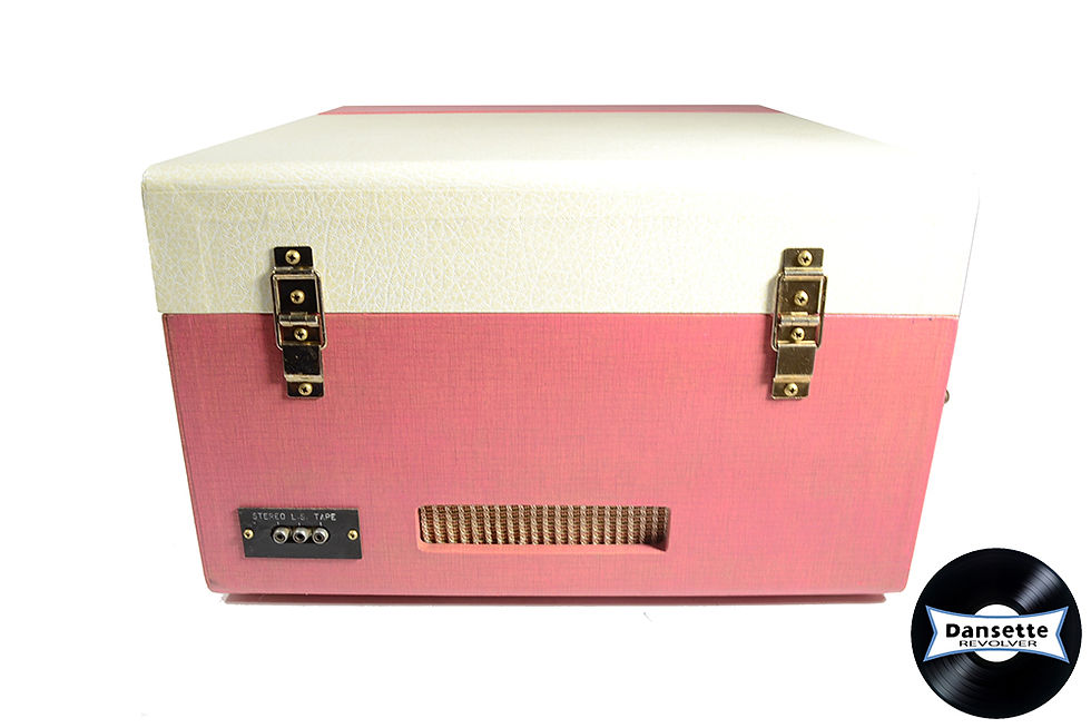Thumbnail: Dansette Conquest Auto Record Player in Pink &amp; Cream with Legs