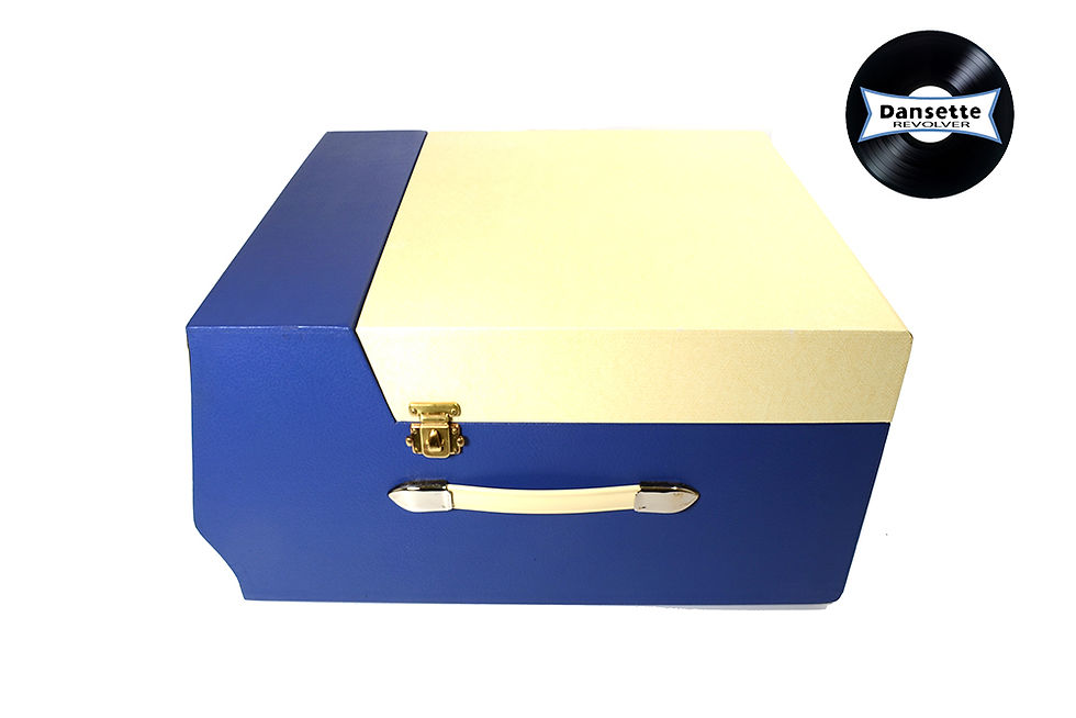 Thumbnail: Dansette Conquest Auto Record Player in Blue & Cream with Legs
