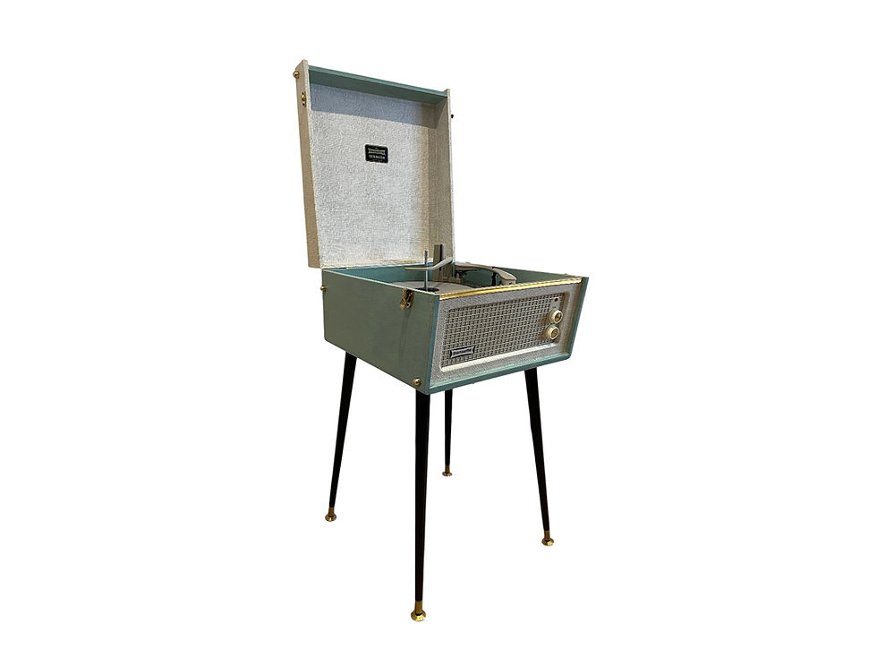 Thumbnail: Dansette Bermuda Record Player in Light Blue and White