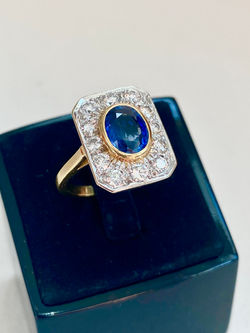 Bague Saphir de Ceylan 1,70  carats .