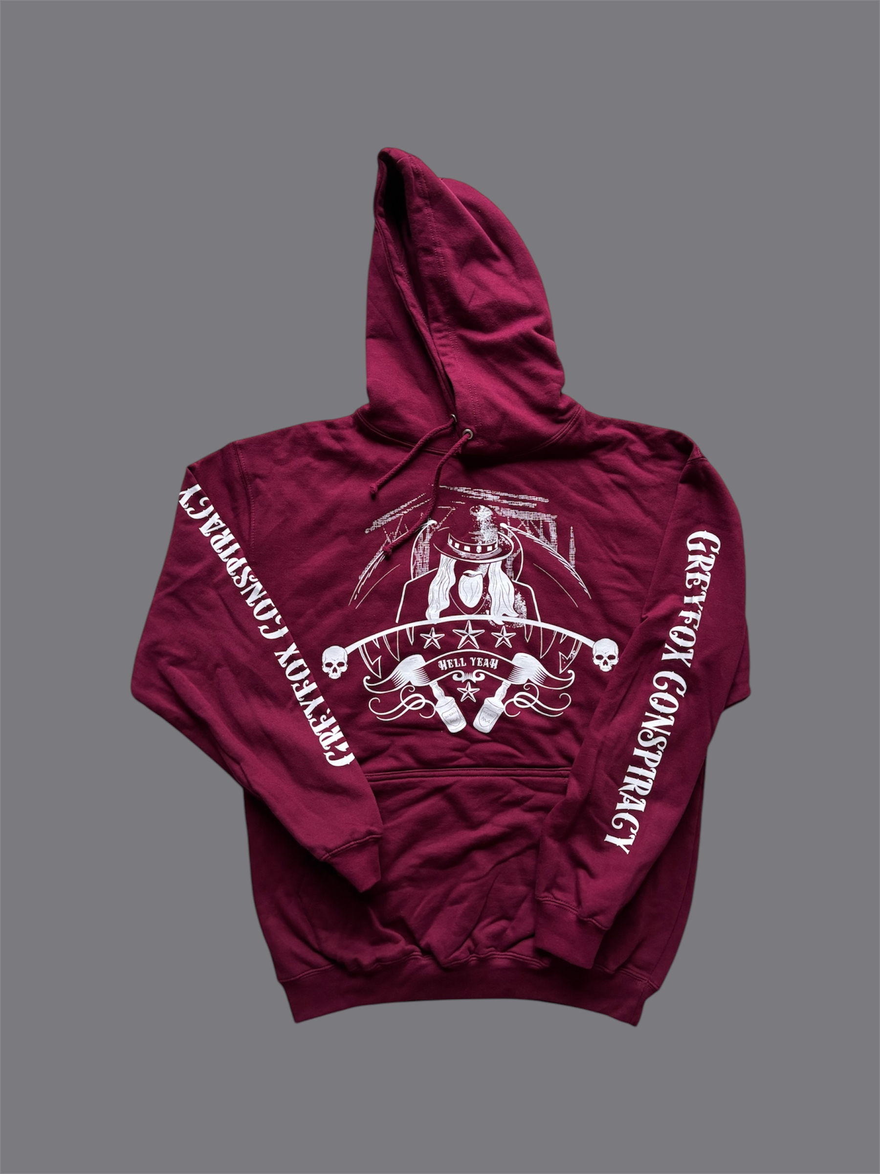 Burgundy Greyfox Conspiracy 'Meeting me was a twist of fate' Hoodie