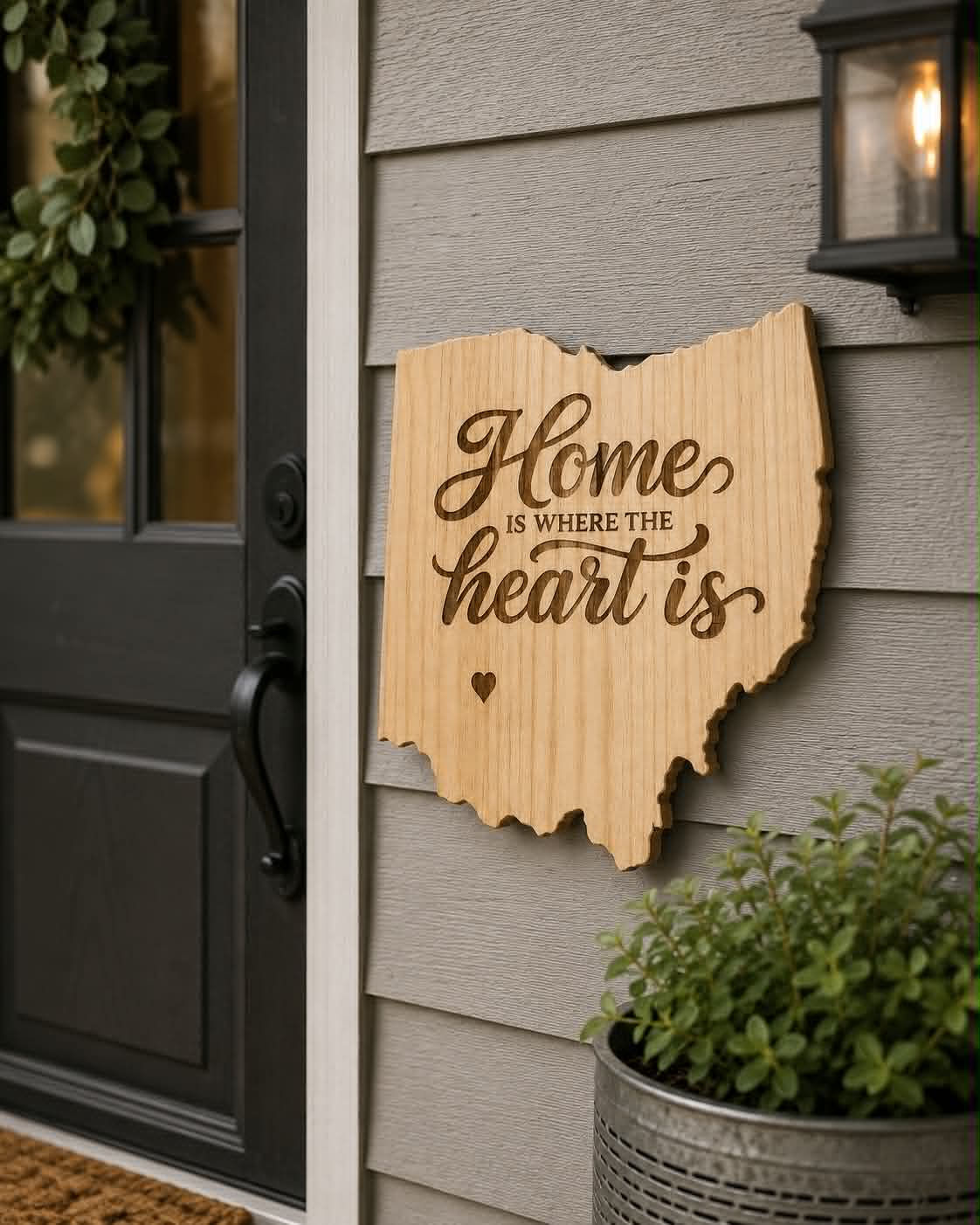 Ohio "Home is Where the Heart Is" Wall Décor