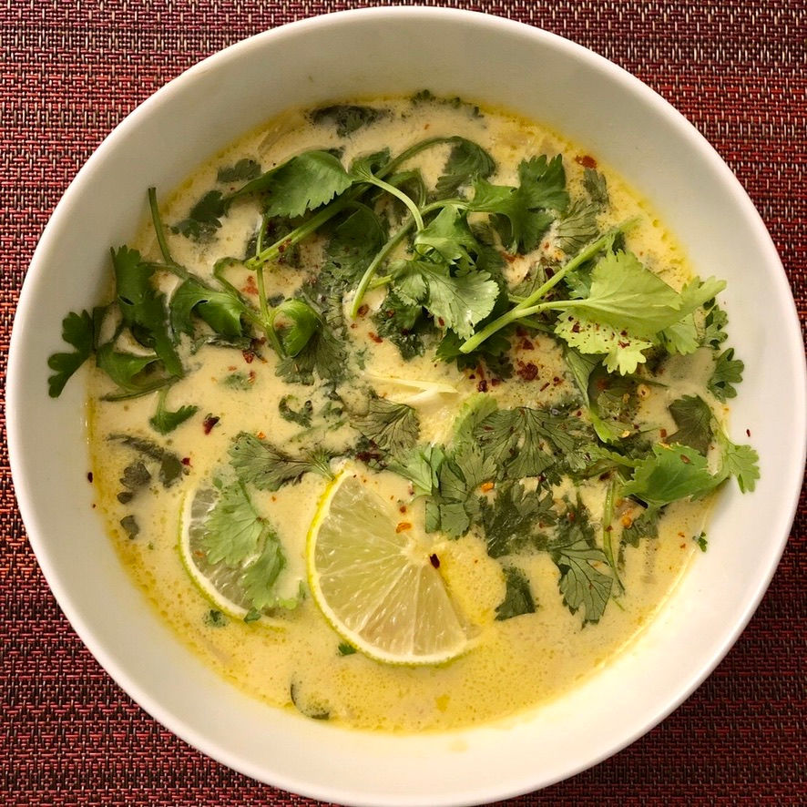 Vegan Thai Coconut Lemongrass Soup 