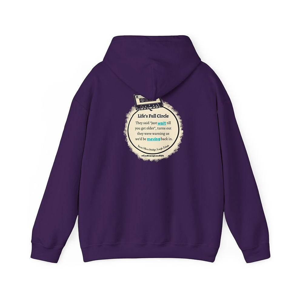 Thumbnail: Hoodie Sweatshirt: GenX Caregiving Collection - Just Wait