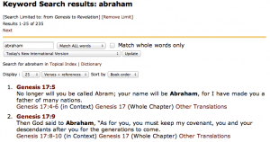 Bible Gateway Keyword Search