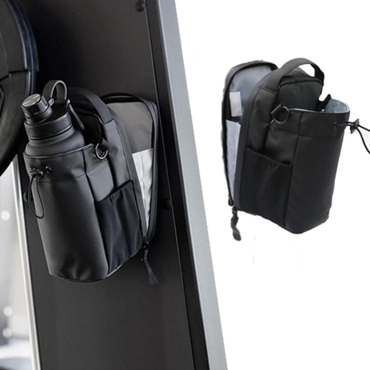 The MagHold Pouch – Magnetic Water Bottle Holder & Gym Caddy