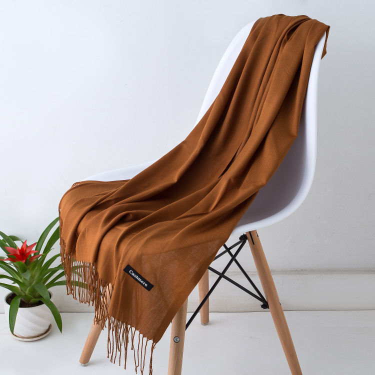 Thumbnail: The PureSoft Pashmina – Cashmere-Feel Soft Wrap Shawl with Tassel Fringe