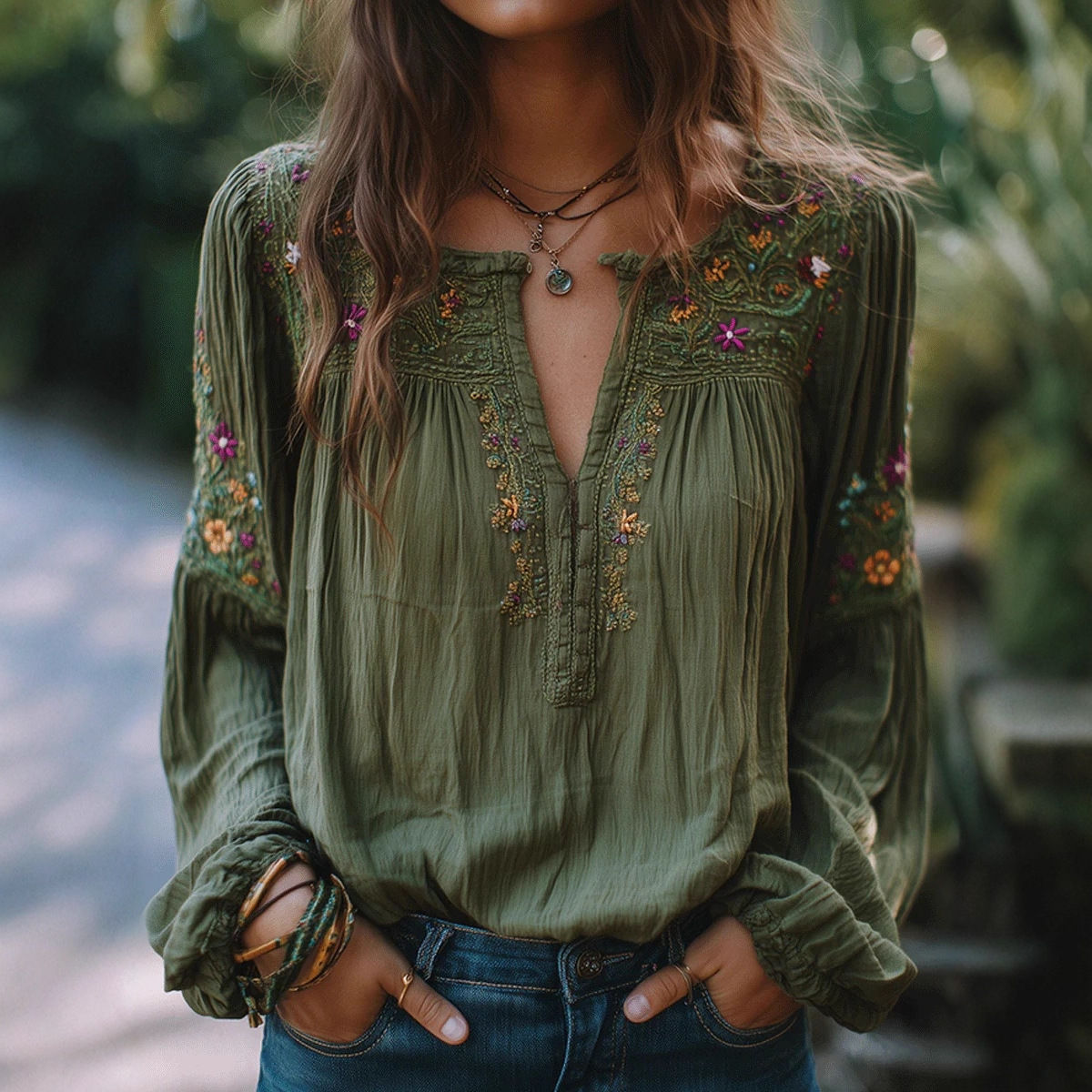 The BohoVintage Blouse – Vintage Embroidered Peasant Blouse