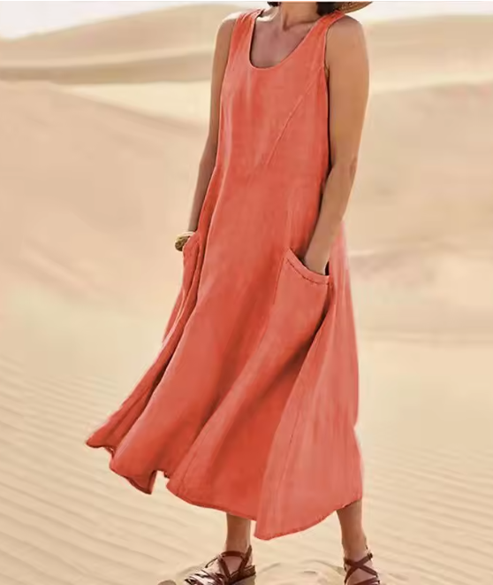 The SummerLinen Maxi Dress