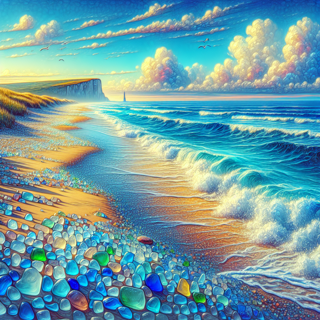 Shimmering sea glass collection