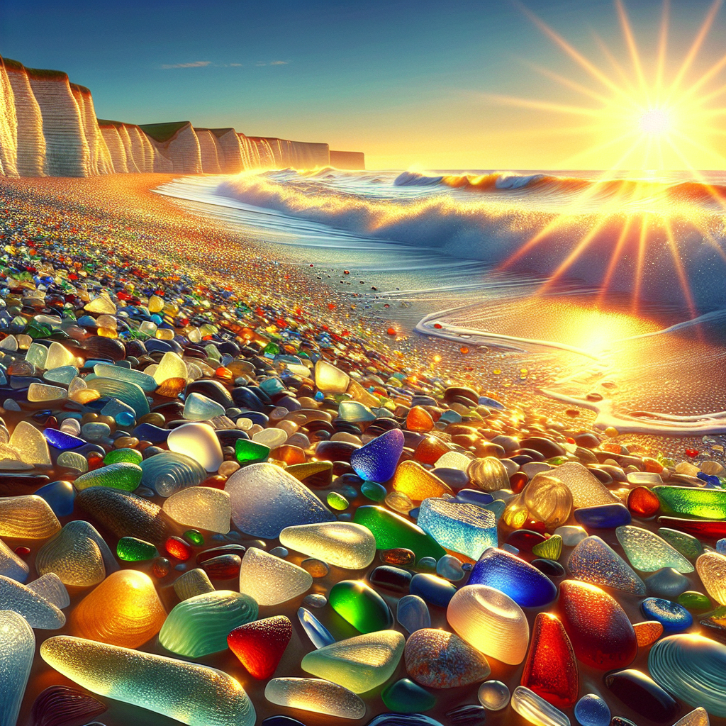 Sea glass treasures on Seaham Beach