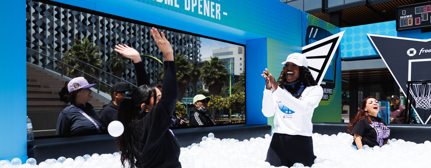 Basketball themed ball pit activation