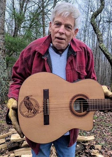 Ed's Guitar with raven design