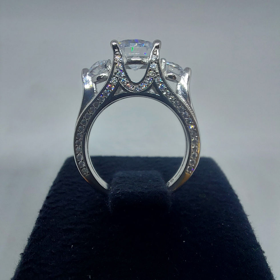 Thumbnail: Rhodium Plated Zirconia Ring
