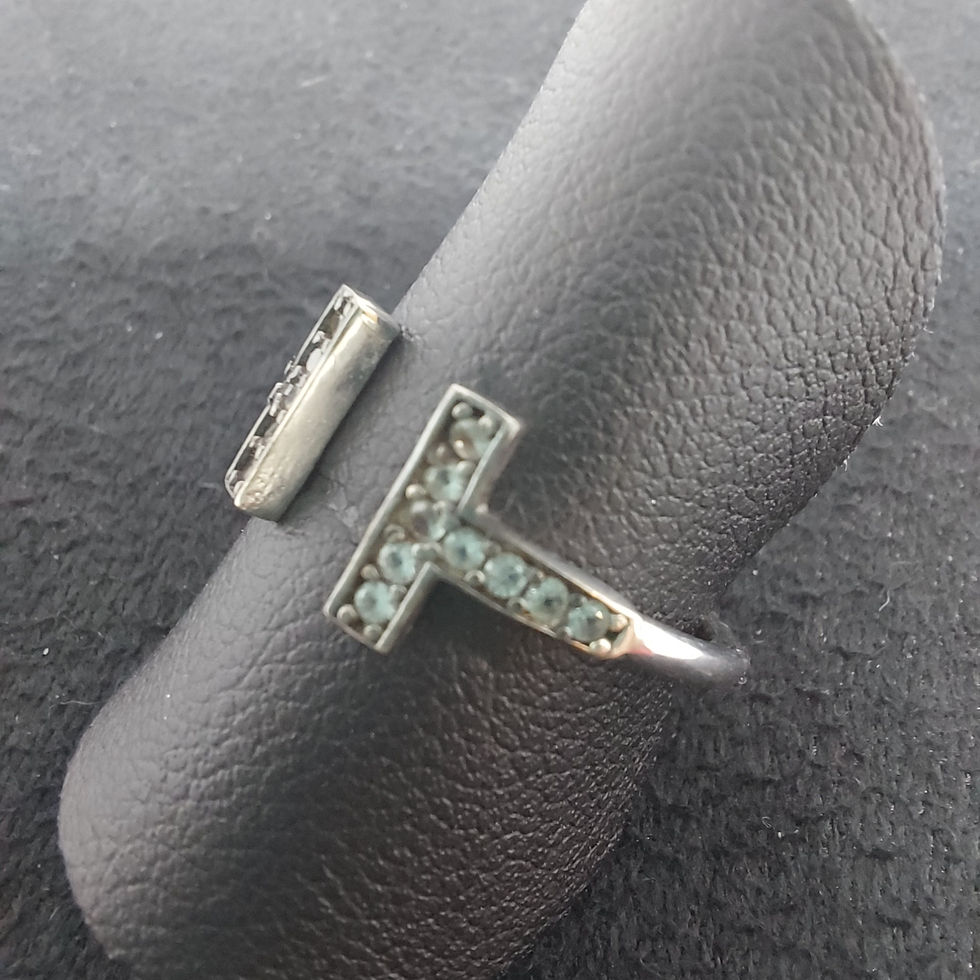 Thumbnail: Sterling silver ring with zirconia