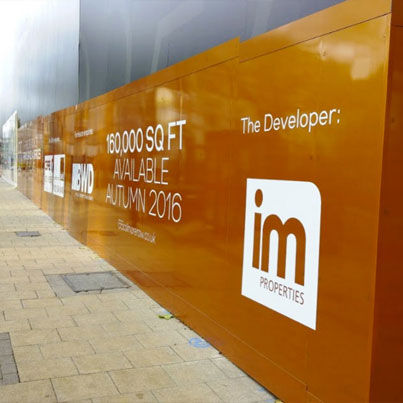 construction hoarding sign