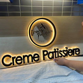 backlit acrylic sign