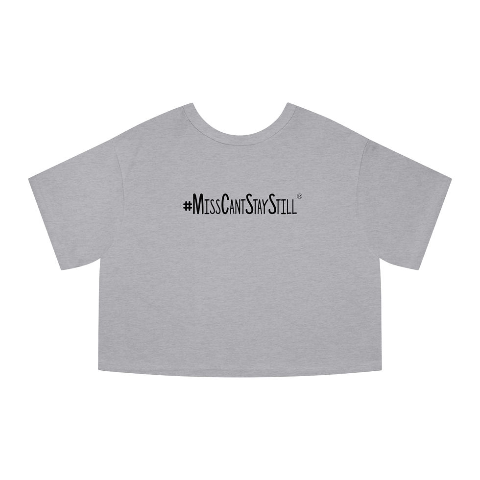 Thumbnail: Cropped T-Shirt Creating Memories Miss Cant Stay Still® Design