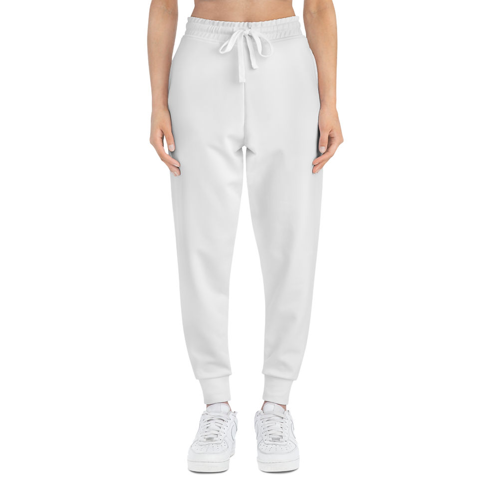 Thumbnail: Athletic Joggers - MissCantStayStill® Mindset Design (White)