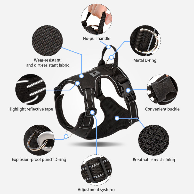 Thumbnail: Adjustable Reflective Dog Harness