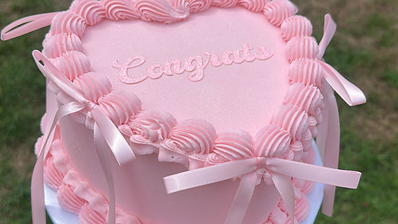Ribbon Heart Cake