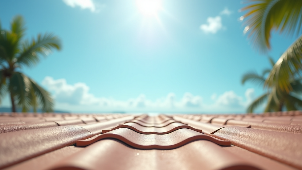 Eye-level view of a clean roof ready for summer sun