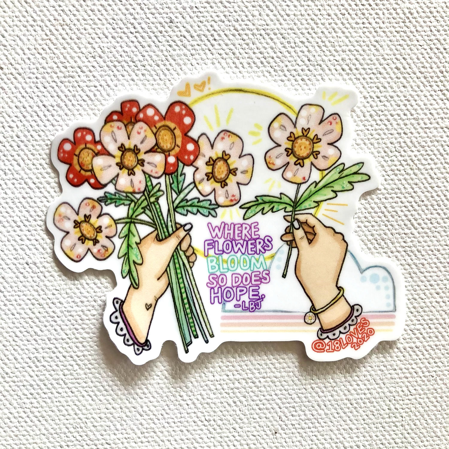 "Where Flowers Bloom” Sticker - WHOLESALE