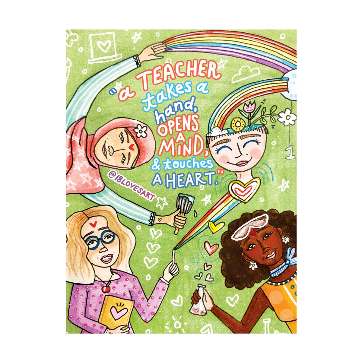 "Teacher Love" Greeting Card - WHOLESALE