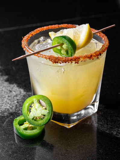Spicy jalapeño margarita cocktail