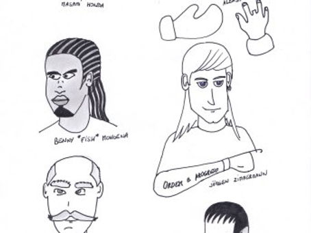 Les colonnes du temps – illustrations – 2 – les personnages, série 1