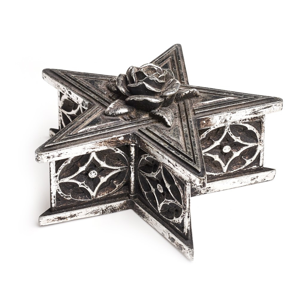The Stella Rosarium protects your precious treasures with sacred geometry from Chalisbury Cathedral's Rose Chapel.