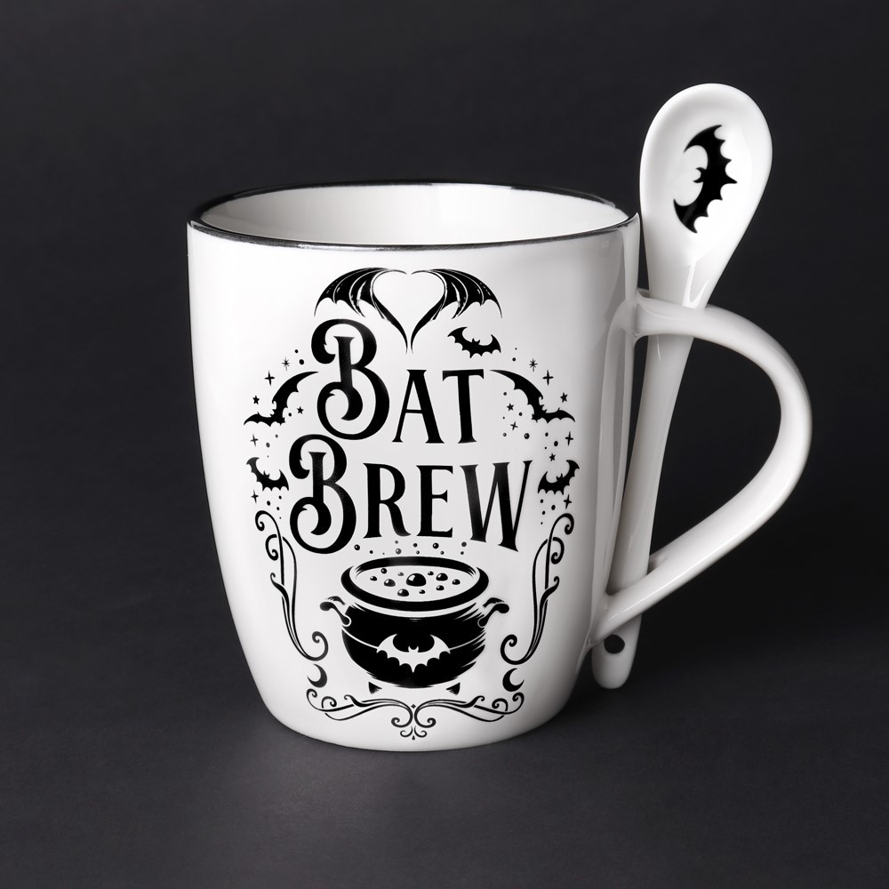 Cause a stir with these incredible mug and spoon gift sets! Perfect for that tea or coffee loving friend! Or maybe a little treat just for you, it will truly serve you a fiendishly good brew! This extraordinary mug and spoon set forms part of the exciting Home & Gift Collection by Alchemy.