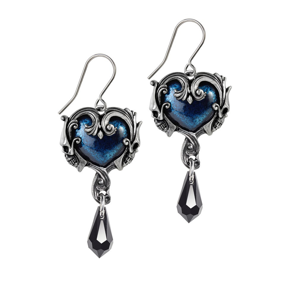 The flanking skulls betray a dark and Delphic romance.