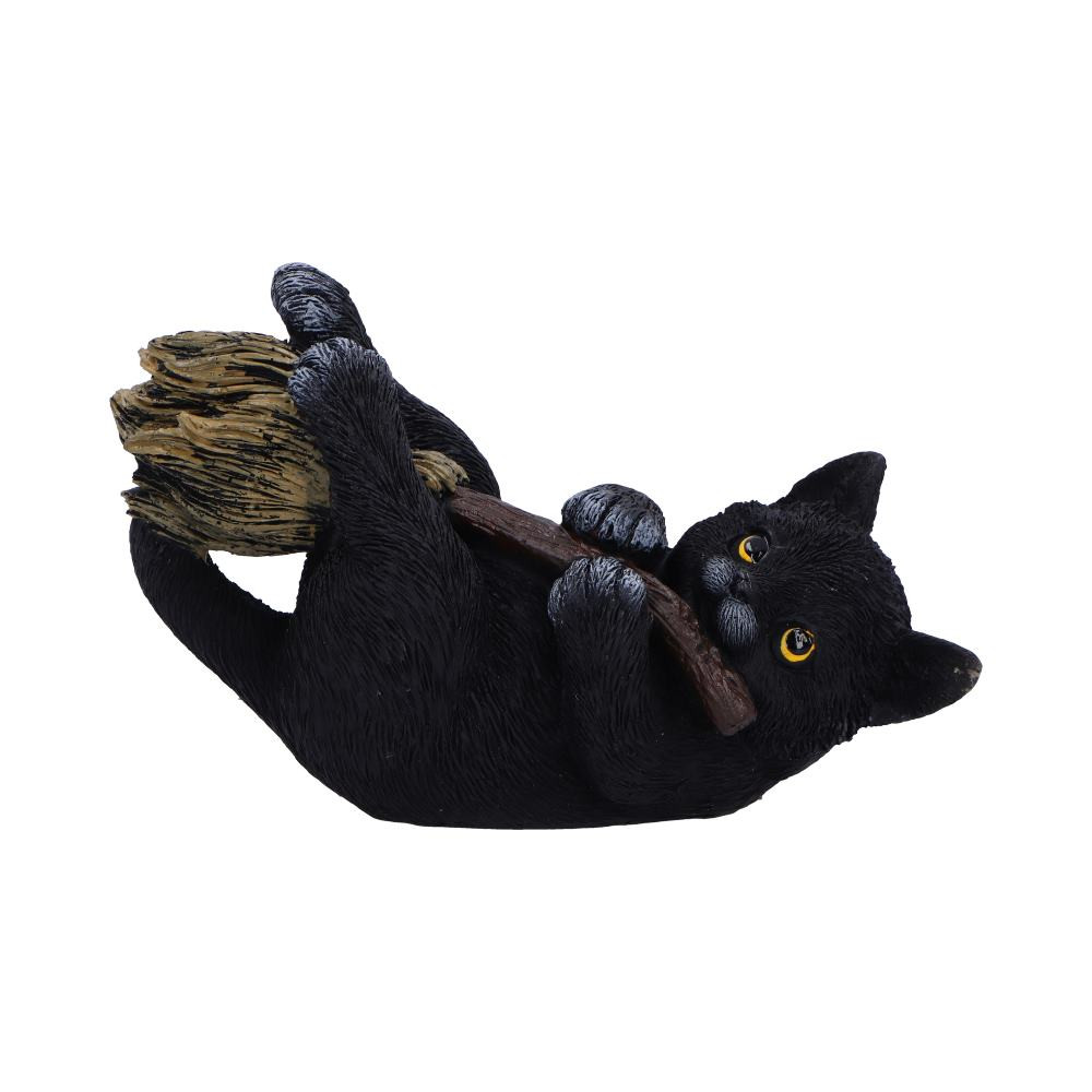 Add a sprinkle of magic to your store with Magical Mischief! This charming black cat figurine clutches a broomstick, making it an enchanting addition to any gothic or fantasy-themed collection. Crafted from durable resin with hand-painted details, it's perfect for cat lovers, witches, and collectors of the occult. A unique décor piece that captures the spirit of mystical mischief.