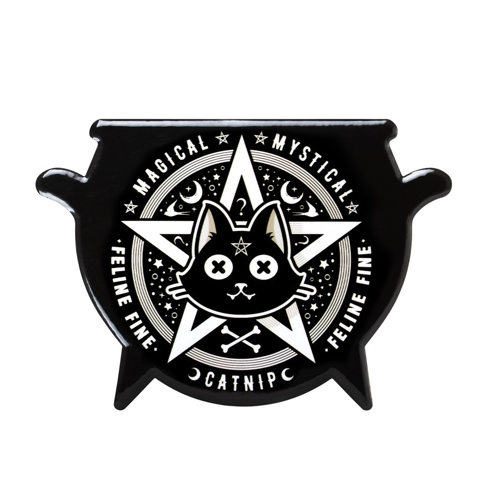 Alchemy designed Cauldron inspired coasters are here! This exclusive cauldron shape has been created to perfectly present our most popular Alchemy artwork! A sensational gift for the Witch or warlock in your realm. Designs available in the cauldron collection are: 'Ouija', 'Witches Brew', 'Nosferabru', 'Purrfect Brew', 'Magical Catnip', 'Bat Brew' & 'Freaks like Me'. There are 24 unique Alchemy design coasters start your collection today! Alchemy coasters are sold individually to enable you to choose the perfect combination for your crypt! Extraordinary design for extraordinary people. Colour: Black, White, Grey Box Qty: 12pcs Carton Qty: 144pcs