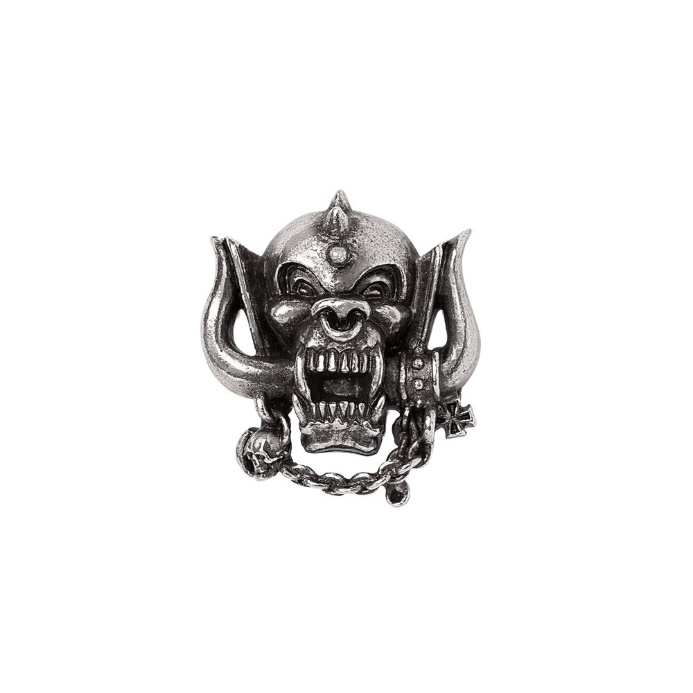 Show your love for legendary rock with this Motorhead Warpig pin, featuring the iconic Snaggletooth logo in stunning detail. Handcrafted from high-quality pewter, this collectible pin captures the raw energy and rebellious spirit of the band. Whether you're a lifelong fan or a metalhead looking to upgrade your style, this Motorhead logo pin is a must-have. Durable, bold, and unmistakably badass, the Warpig emblem makes a perfect addition to your jacket, vest, hat, or backpack. • Official-inspired Motorhead Warpig (Snaggletooth) design • Handmade from solid pewter - built to last • Perfect gift for heavy metal fans and rock collectors • Great for display or everyday wear • Official licenced merchandise Unleash your inner rocker with this fierce Motorhead pin. The ultimate tribute to one of metal's most iconic bands.
