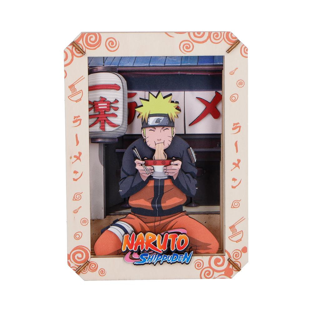 The Naruto Wooden Theatre is an officially licensed piece from Nemesis Now, designed as a fun and decorative display capturing a humorous multi-layered scene of Naruto enjoying a bowl of ramen. Featuring 31 precision pre-cut wooden pieces, this 14.3cm model offers an engaging build and a dynamic finished look that adds depth and character to any space. It comes securely packaged to ensure all components arrive in perfect condition, making it ideal for gifting or personal use. Perfect for Naruto fans, anime enthusiasts and collectors, this unique wooden theatre lets you build and showcase playful moments from your favourite series in a truly eye-catching way.