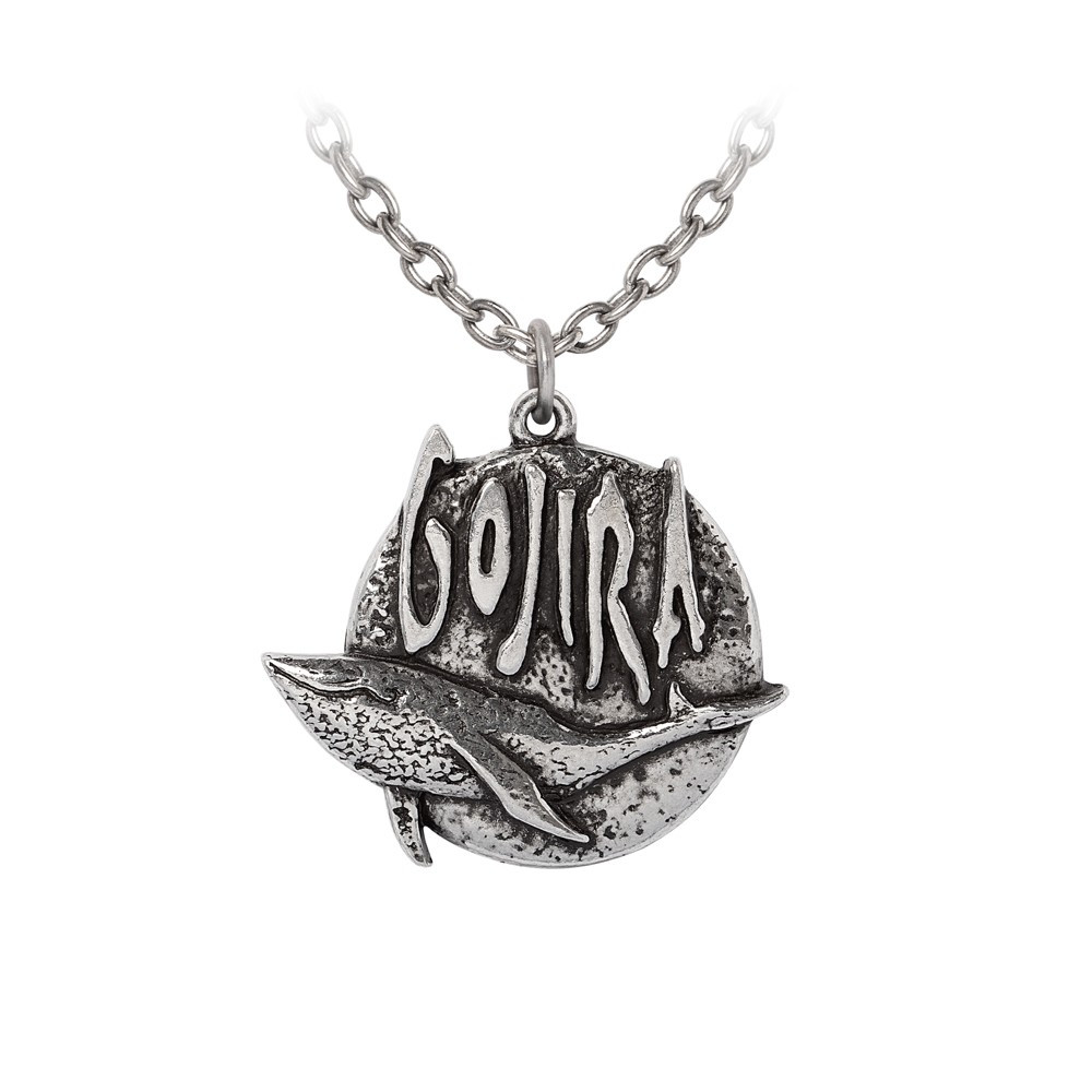 A striking tribute to one of the most distinctive forces in modern metal. This official Gojira pendant combines the band's iconic logo with powerful whale imagery, reflecting themes that have become synonymous with Gojira's music and artistic vision. Richly detailed and cast in fine English pewter, the design creates a bold statement for dedicated fans and collectors alike. Suspended from a matching chain, this pendant captures the spirit, power and individuality that have made Gojira a global metal phenomenon. Key Features • Officially licensed Gojira necklace • Features the iconic Gojira logo and whale motif • Handmade in fine English pewter • Designed and crafted in England • Supplied on a quality chain • Detailed sculptural finish • Perfect for fans, collectors and alternative fashion enthusiasts