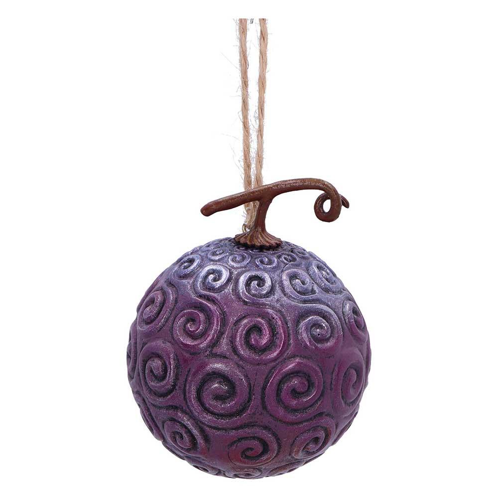 Add a touch of adventure to your space with the One Piece Devil Fruit Hanging Ornament, a replica of the recognisable Gomu Gomu no Mi from the hit Netflix series. Made from durable resin and hand-painted with detailed swirls and vibrant colour, it includes a string loop for easy hanging on trees, bags, or displays. Packaged in a colourful gift box, it's perfect for collecting. Ideal for One Piece fans, anime lovers, and pop culture collectors, this eye-catching ornament brings the spirit of the Grand Line into your everyday decor.