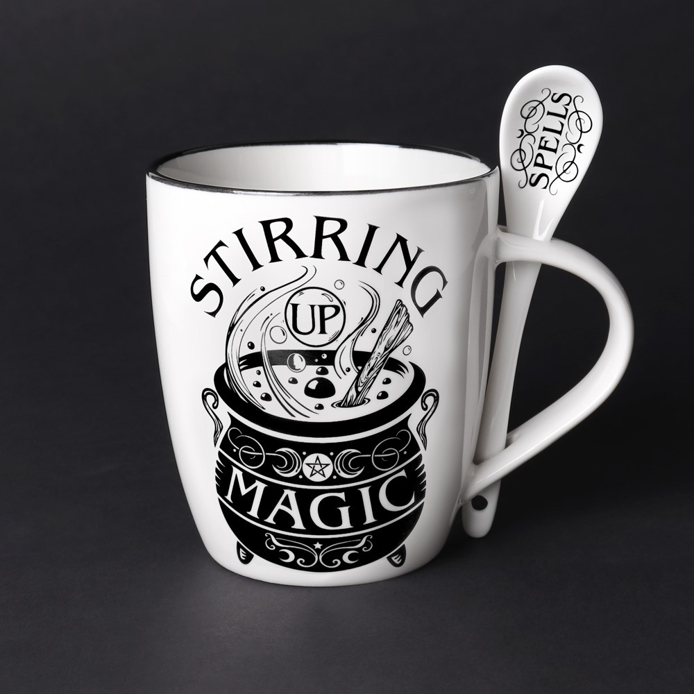 Cause a stir with these incredible mug and spoon gift sets! Perfect for that tea or coffee loving friend! Or maybe a little treat just for you, it will truly serve you a fiendishly good brew! This extraordinary mug and spoon set forms part of the exciting Home & Gift Collection by Alchemy.