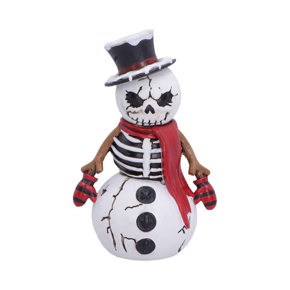 Jack Frost is an exclusive 10.3cm figurine from Nemesis Now’s Silent Nightmares collection, offering a chilling twist on the classic snowman. Featuring skeletal details and cracks on the torso and face, along with a top hat, scarf, branch arms, and gloves, this collectible fuses festive charm with spooky style. Carefully packaged to arrive in perfect condition, it’s ideal for fans of gothic decor, horror-inspired collectibles, and alternative Christmas decorations. Bring the hauntingly playful touch to your holiday display with Jack Frost, a standout piece for collectors and festive enthusiasts alike.