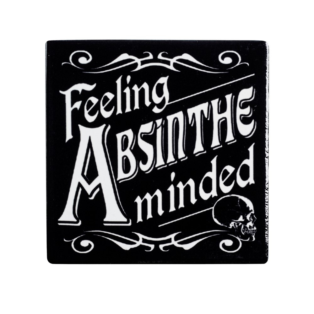 Are you feeling a little absent minded? Perhaps its the Absinthe! This 'Absinthe Minded' coaster is one of the 17 unique Alchemy designed coasters why not collect them all!
