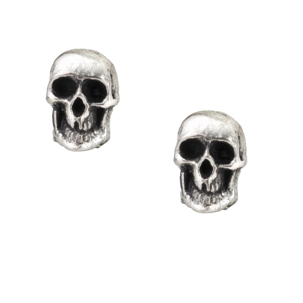 Miniature pewter skull studs, for the discreet fatalist.