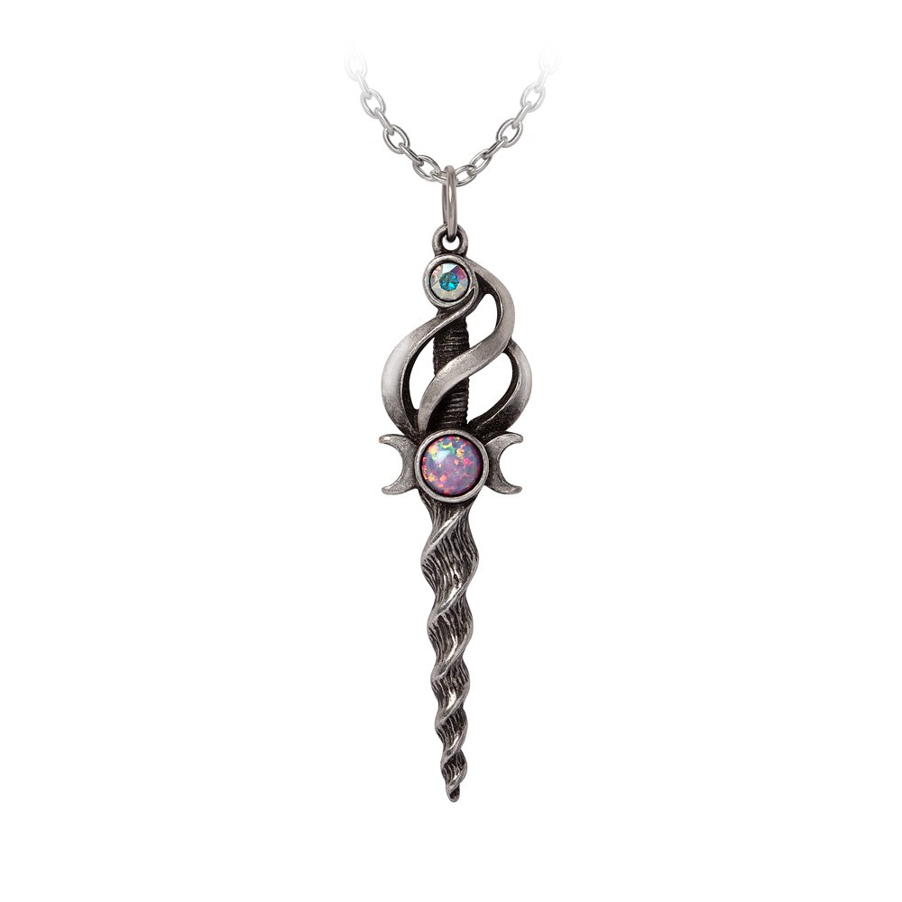 Charged with the power of the lunar goddess as maiden, mother and crone, to present a spiritual gateway to higher realms.