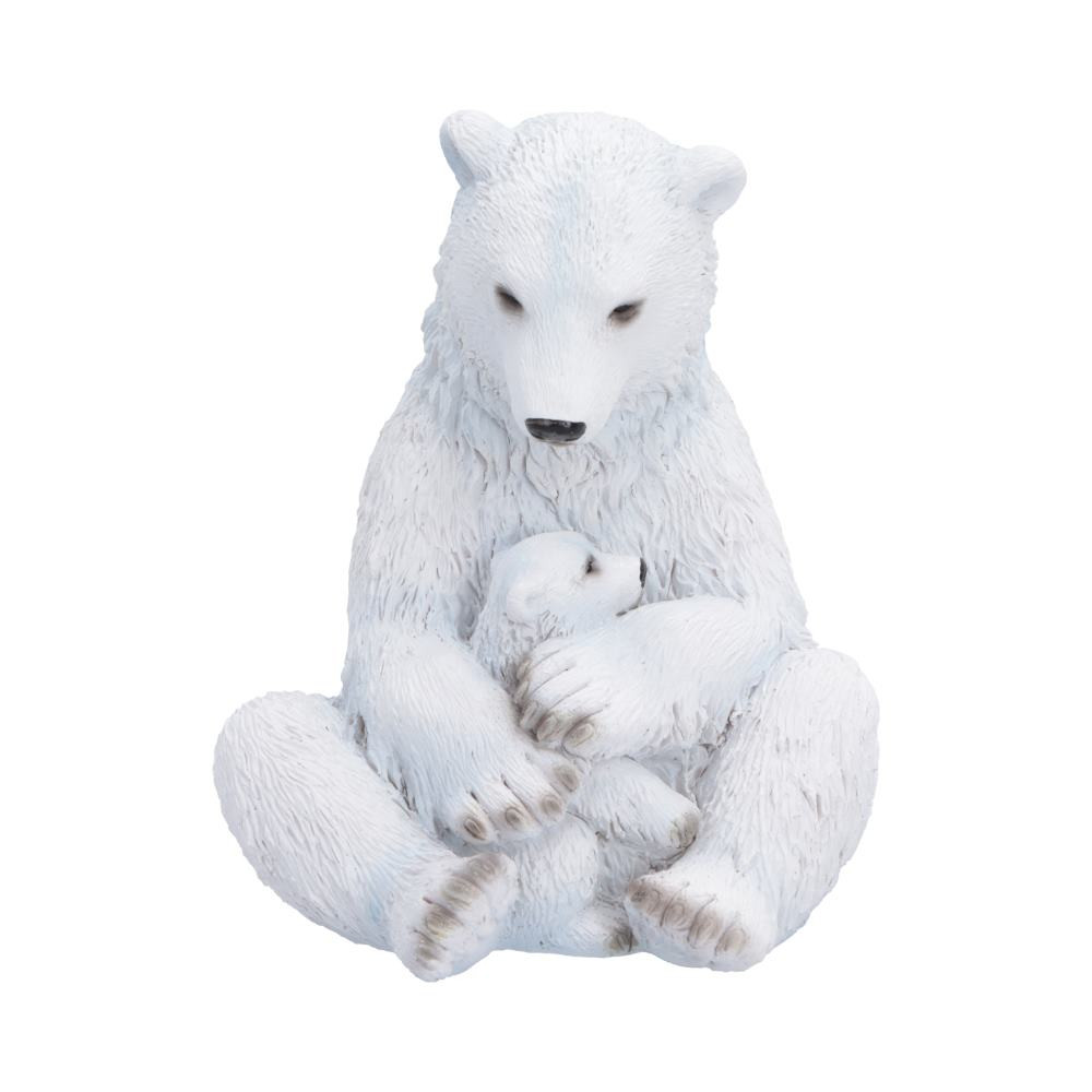 The Polar Bond figurine is a heart-warming wildlife ornament, originally designed by Nemesis Now, depicting a mother polar bear lovingly cuddling her baby cub. Expertly hand-painted and cast in high-quality resin, it features beautifully detailed sculpting and realistic textured fur that brings the tender scene to life. It is carefully packaged in a branded Nemesis Now gift box, making it ideal for gifting or display. Perfect for wildlife enthusiasts, animal lovers, and collectors of nature-inspired decor, the Polar Bond figurine is a charming keepsake that celebrates love, warmth, and the special bond between parent and child.