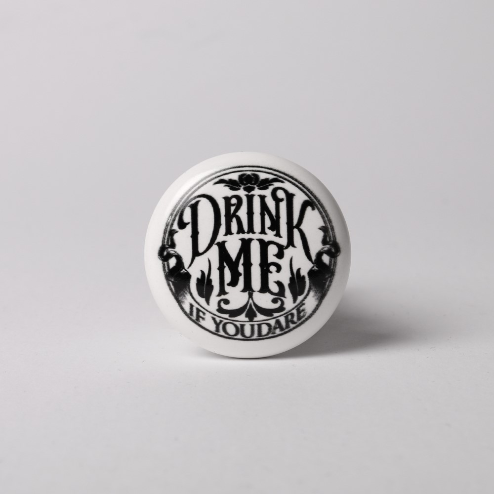 Do you Dare Drink the contents of the bottle? This 'Drink me If You Dare' Bottle Stopper just might make you think twice!