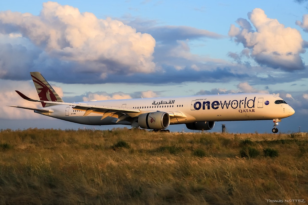 Airbus A350 de Qatar Airways aux couleurs de l'alliance OneWorld